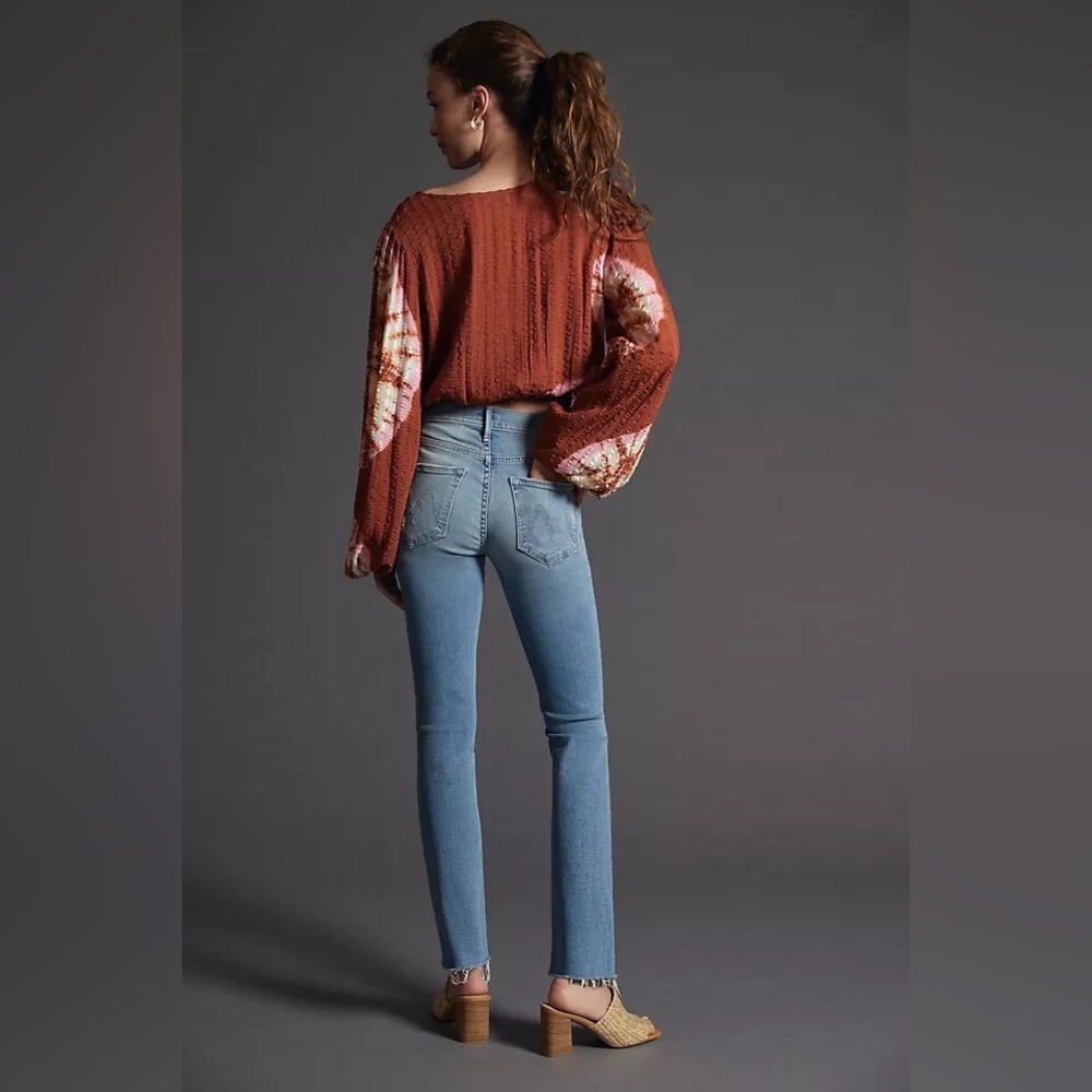 New MOTHER Mother Dazzler Ankle Fray Weekend Kitten Distressed Size 30 - Picture 3 of 14